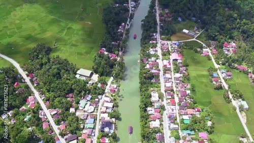 Wallpaper Mural Lombok River, Bohol. Cinematic footage taken with a drone from the famous Lombok River.  Torontodigital.ca