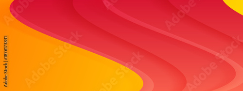 Red and orange waves forming a bold and energetic abstract background
