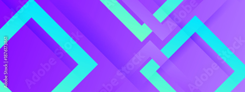 Purple and teal angular geometric shapes forming a bold and futuristic abstract background with strong contrast