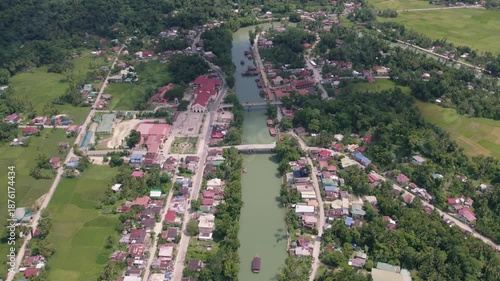 Wallpaper Mural Lombok River, Bohol. Cinematic footage taken with a drone from the famous Lombok River.  Torontodigital.ca