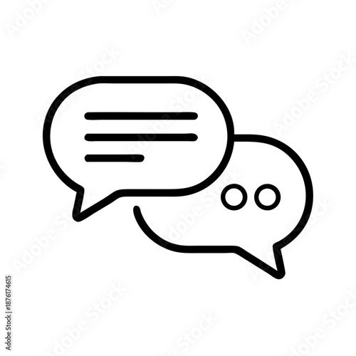 Chat bubbles for messaging and online conversations  