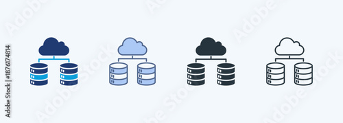 Data Center  Multiple Style Icon Collection