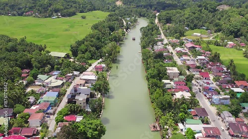 Wallpaper Mural Lombok River, Bohol. Cinematic footage taken with a drone from the famous Lombok River.  Torontodigital.ca