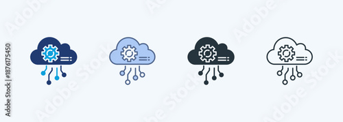 Cloud Processing  Multiple Style Icon Collection