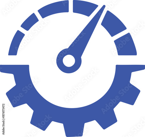 Blue speed dial meter with gear gauge indicator