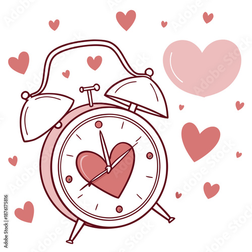 Love Alarm Clock Romantic Time Icon