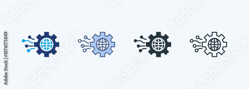 Network Technology  Multiple Style Icon Collection