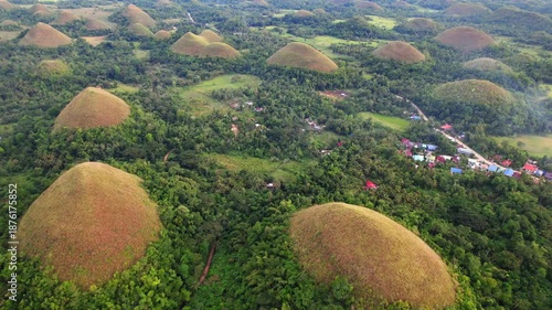Wallpaper Mural Chocolate Hills, Bohol, Philippines. Cinematic footage taken with a drone from the Unesco site. Torontodigital.ca