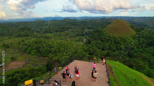 Wallpaper Mural Chocolate Hills, Bohol, Philippines. Cinematic footage taken with a drone from the Unesco site. Torontodigital.ca