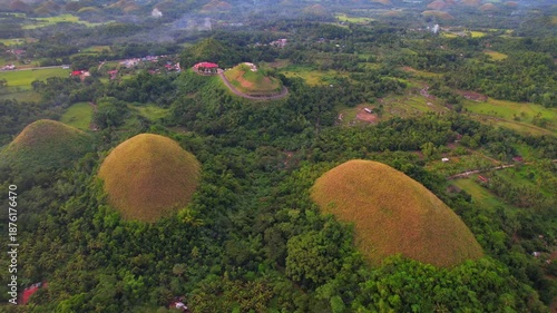Wallpaper Mural Chocolate Hills, Bohol, Philippines. Cinematic footage taken with a drone from the Unesco site. Torontodigital.ca