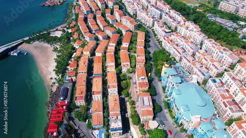 Wallpaper Mural Cinematic footage taken with a drone from Sunset town, Phu Quoc, Vietnam. Torontodigital.ca