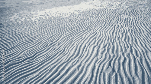 wavy sand patterns on beach shore