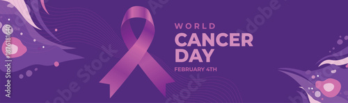 World Cancer Day concept vector background illustration.
