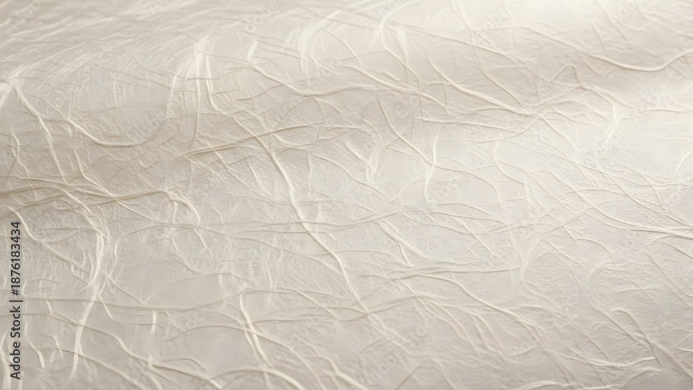 Obraz premium Closeup of Wrinkled White Fabric with Subtle Texture Lines