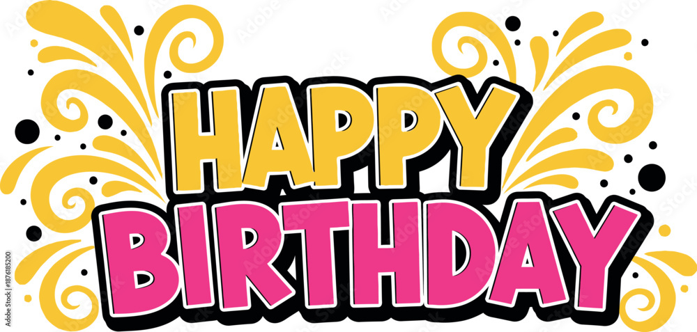 Obraz premium Celebrate with vibrant colors and joyful spirits on a special birthday