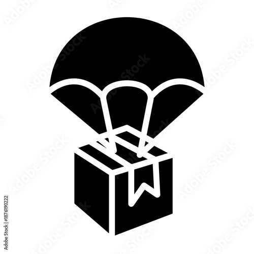 Parachute delivery icon