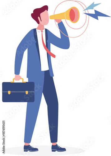 Business whistleblower the misconduct inside a person to illegally disclose information to public concept.flat characters. 