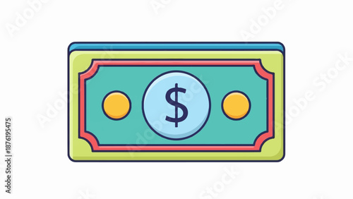 Stylized illustration of a dollar bill with a dollar sign