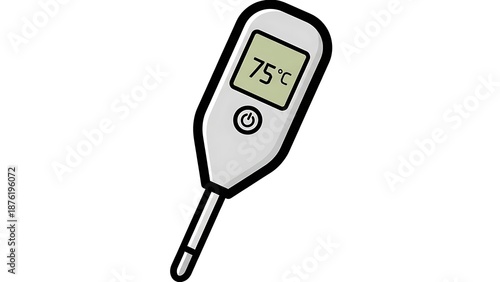 Digital Thermometer Showing Temperature Reading.