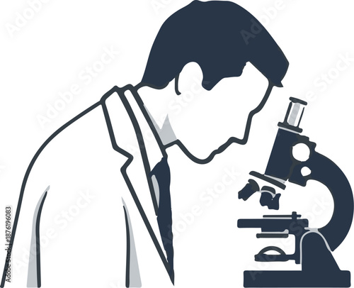 Scientist observing through a microscope, research, discovery, innovation, and learning