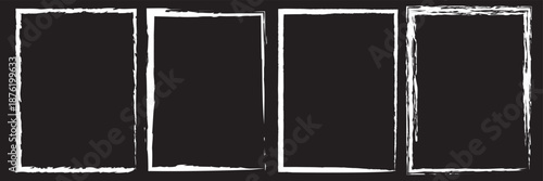 Hand drawn sketch frame vector. Simple doodle rectangle pencil frame border shape. Hand drawn doodle scribble border element for text quote template. Pencil brush stroke style. Vector illustration.