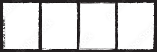 Hand drawn sketch frame vector. Simple doodle rectangle pencil frame border shape. Hand drawn doodle scribble border element for text quote template. Pencil brush stroke style. Vector illustration.