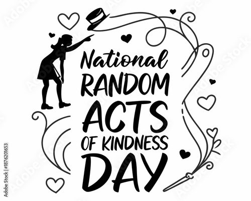 NATIONAL RANDOM ACTS OF KINDNESS DAY vector illustration isolated on white background