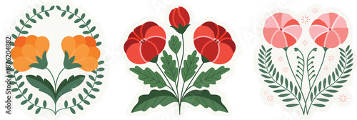 red and yellow flowers