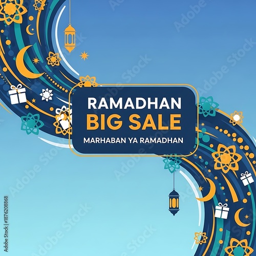 Ramadhan Big Sale Marhaban Ya Ramadhan Festive Background