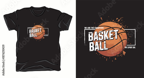Champion league basketball graphic vector art t-shirt design print template