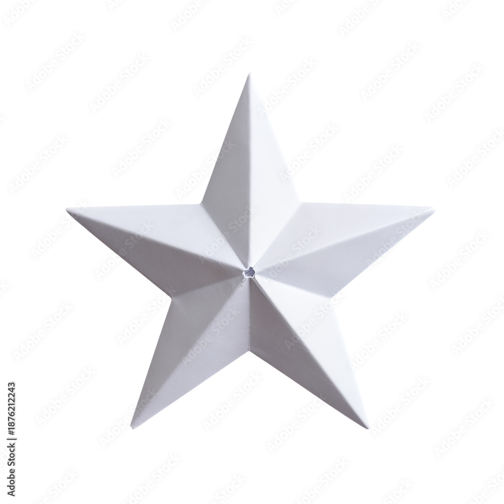 Obraz premium White Origami Five-Pointed Star