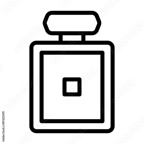 Aftershave Bottle Vector Line Icon Design