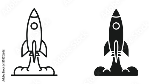 Rocket Ship Vector Illustration - Launch Ready