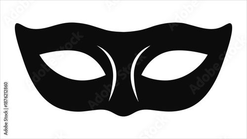 black masquerade mask silhouette icon for mardi gras eps file high quality professional detailed modern elegant stylish clean crisp vibrant colorful digital
