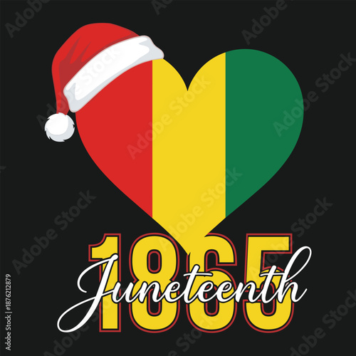 Juneteenth 1865 Heart Freedom Vector