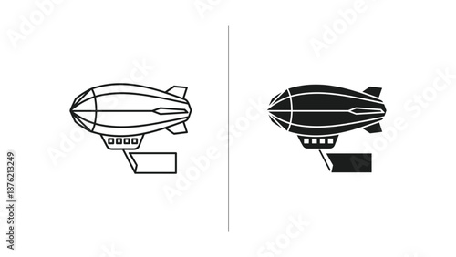 Vector Airship Illustrations for Design Projects