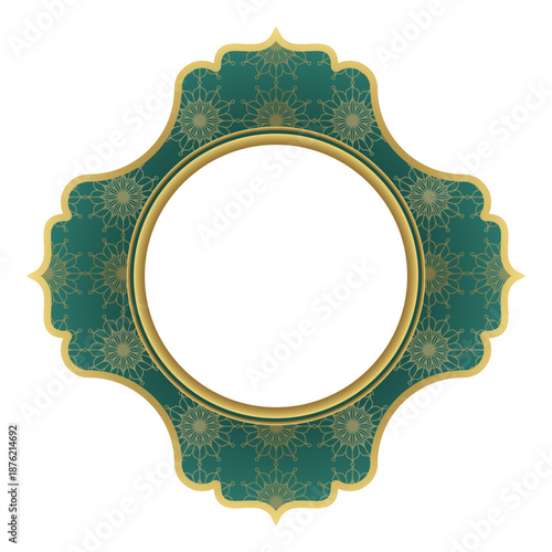 Islamic Decoration With Gold Frame