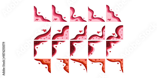 Valentine Day Corner Illustration