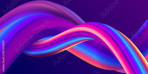 Abstract fluid shape with vibrant color flow swirl creating energetic motion modern abstract art perfect for branding posters digital media and creative design projects