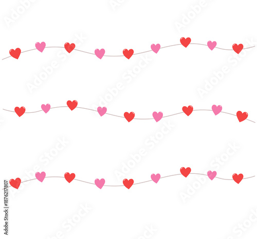 Hand drawn hearts on white background. Doodle Hearts. Valentine day. vector illustration