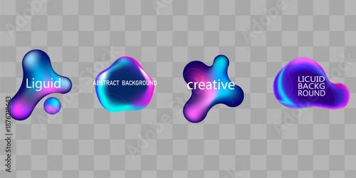Gradient neon color sphere. Round holographic gradients. Glowing bright liquid gradient shape. Curved line for banner and flyer, social media.