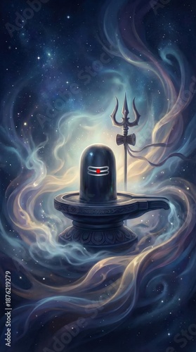 Wallpaper Mural Illustration of Maha Shivratri poster. Torontodigital.ca