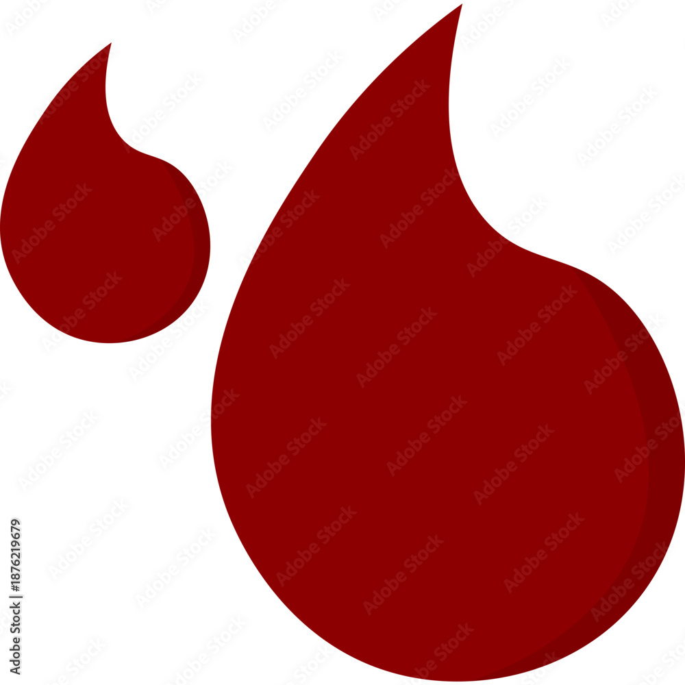 Obraz premium Blood Drop Flat Illustration