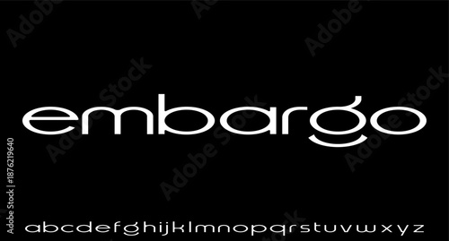  modern geometric circular font with rounded edges.