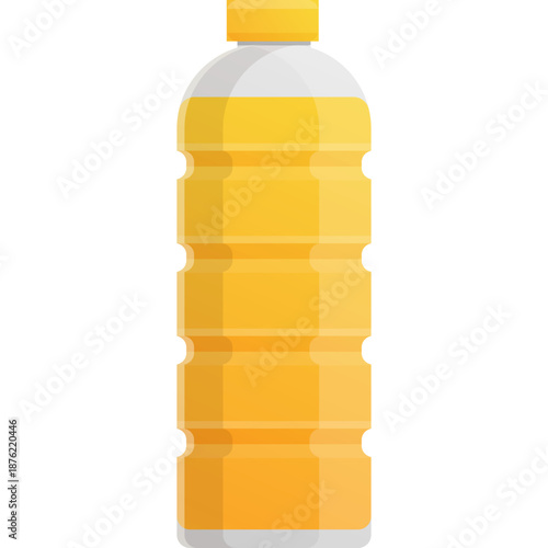 Yellow liquid in plastic bottle