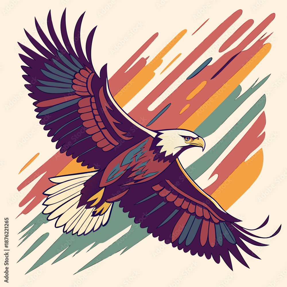 Obraz premium american eagle with american flag