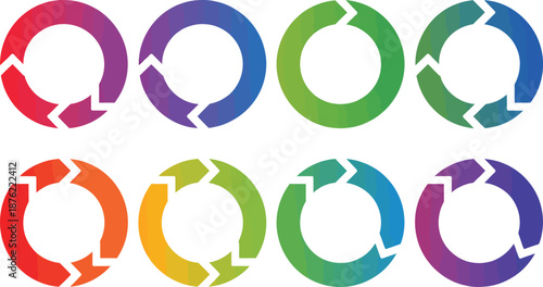 Colorful Circular Arrow Icons