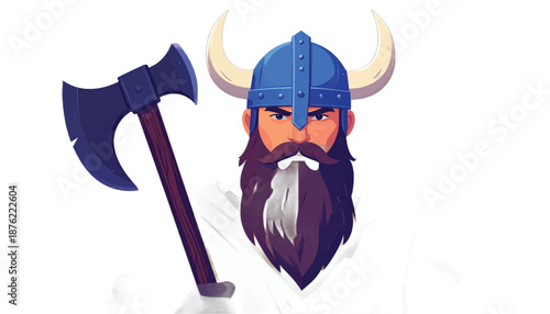 Viking Warrior with Axe - A Symbol of Strength and Bravery.