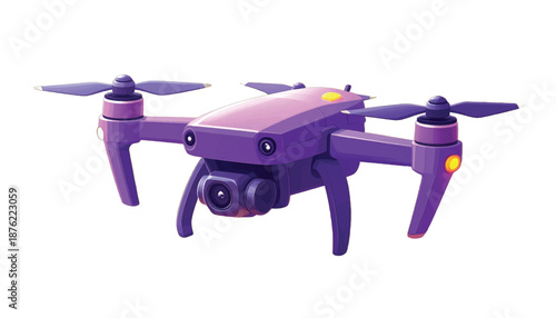 Purple Drone with Camera for Aerial Photography and Videography.