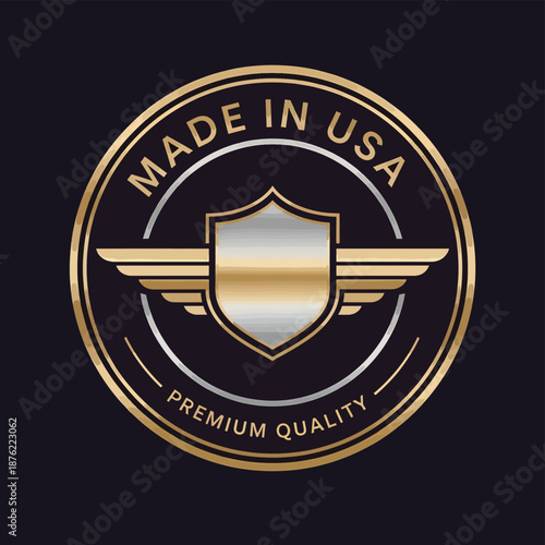 Luxurious Made in USA Premium Quality Badge